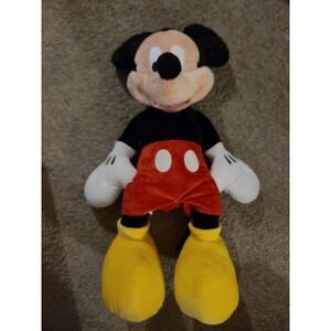 Disneyland Mickey Mouse Large 25" Stuffed Plush Toy Black Red Yellow